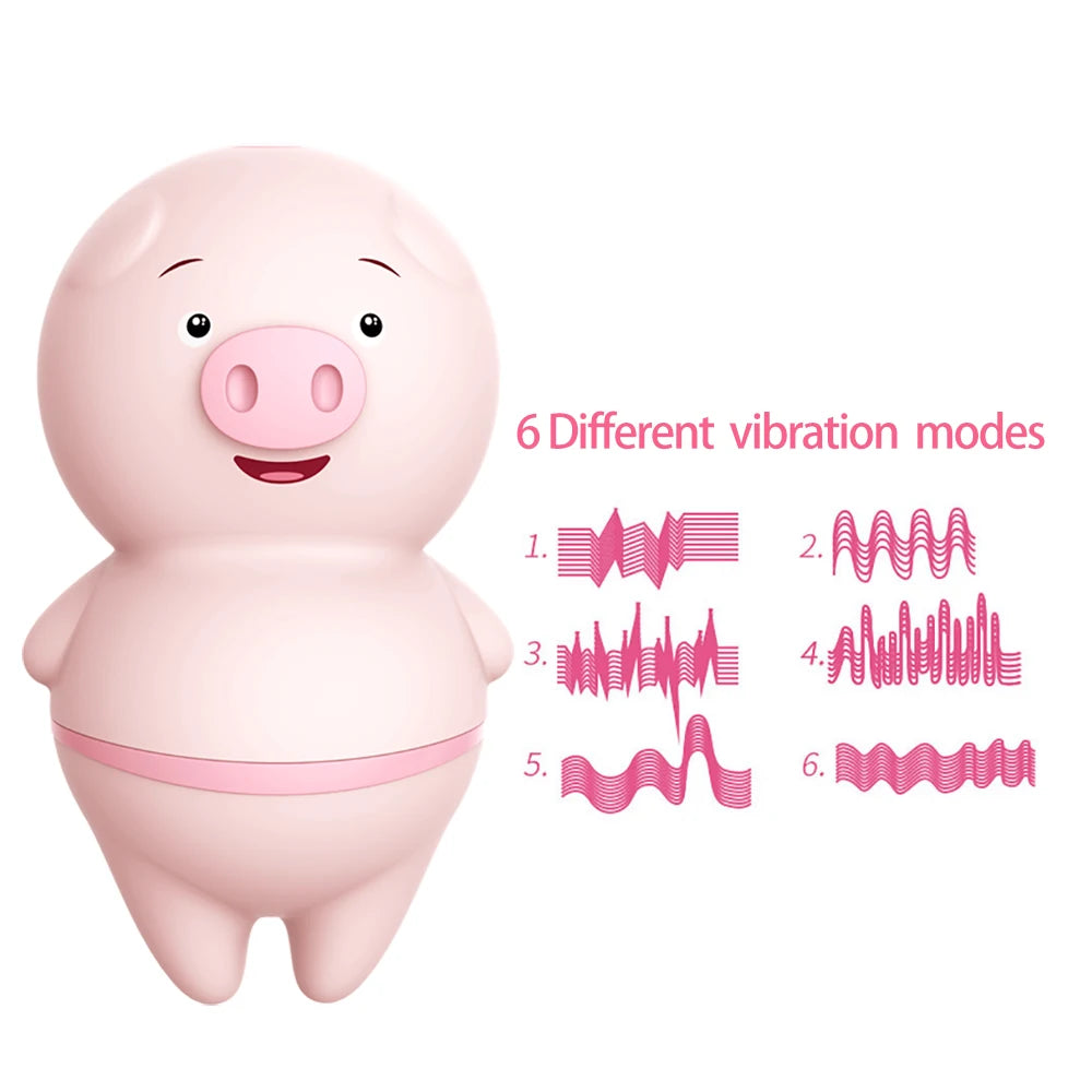 Cute Pig Tongue Licking Vibrator Vagina Clitoris Stimulator 6 Modes Nipple Massager Sex Toys